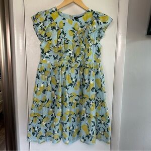 French Connection Lemon Dress. Girl’s Large 14/16. Light blue and yellow.